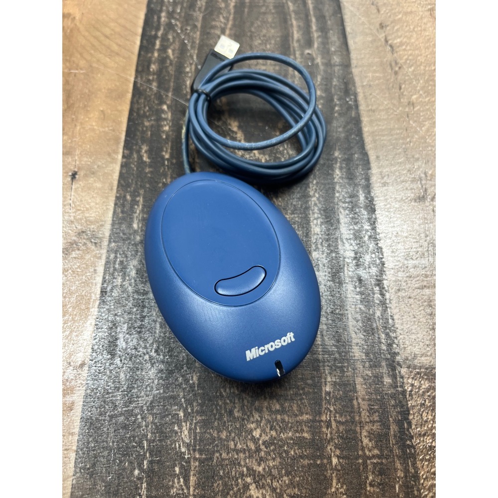 Microsoft Wireless Optical Mouse Blue Receiver USB PS2 Compatible X08-76294